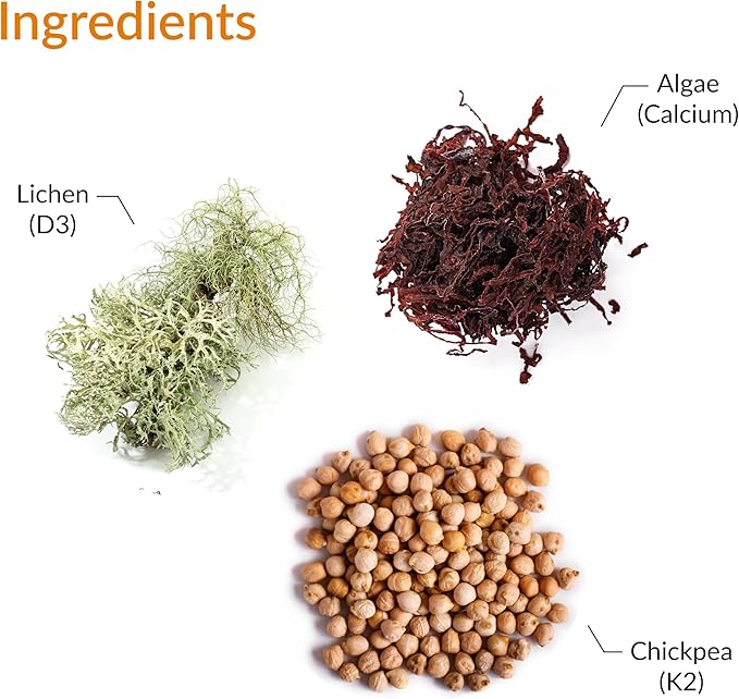 EarthNutri D3 + K2 + 72 D3 from K2 from Q7, Calcium 60 Veg