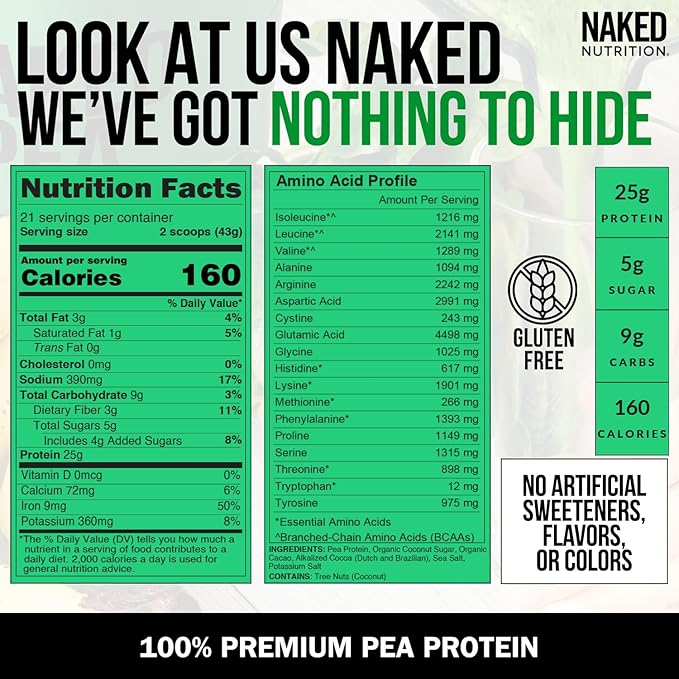 NAKED Pea - Double Chocolate Protein 21 Servings