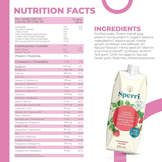 Complete Plant-Based Meal Replacement & Protein Shake 330 mL 4.6 fl. 12) -