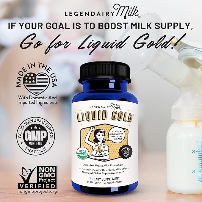 Legendairy Milk Liquid Gold Lactation Supplement, 60 Vegan