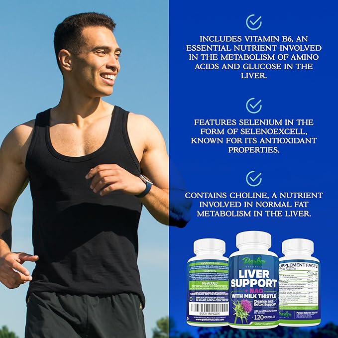 Liver Support with Milk Thistle & 120 Capsules