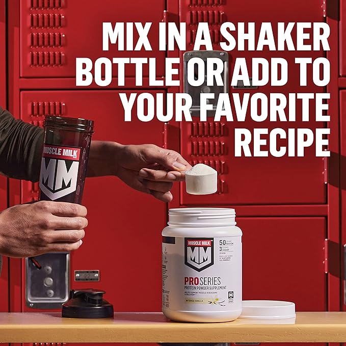 Muscle Milk Pro Series Protein Powder 5 Pound, 28 Servings, 50g Protein, 3g Sugar, 20 Vitamins