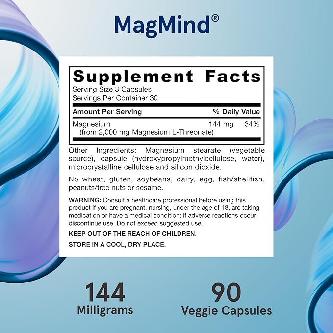 Jarrow Formulas MagMind Brain Health 90 Capsules, 30 Day 12