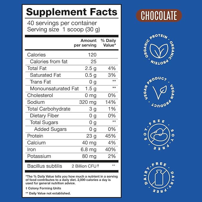 BIRDMAN Falcon Vegan Protein Powder Organic, 40 Servings 2.64lb