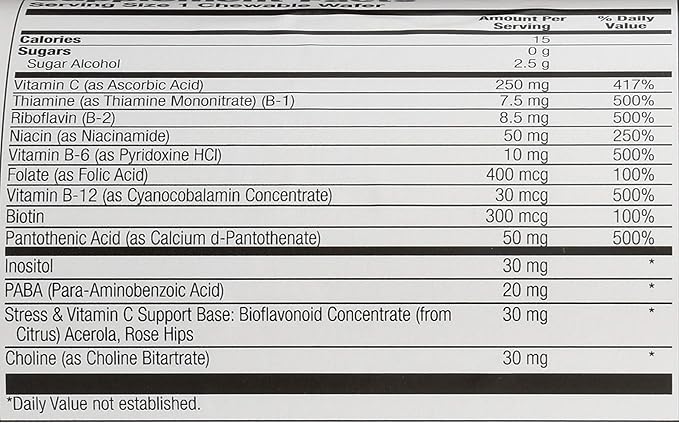 Solaray, High Potency B-Complex Chewable, Natural 50 Chewables