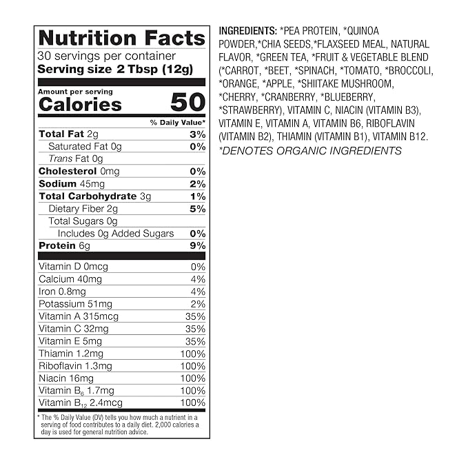 BetterBody Foods Organic Superfood Powder B12 (12.7 (12.7 oz.)