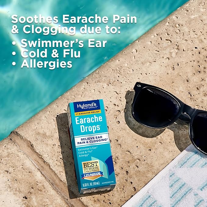 Hyland's Earache Drops, Natural Relief of 2 & 0.33 Fl 2)