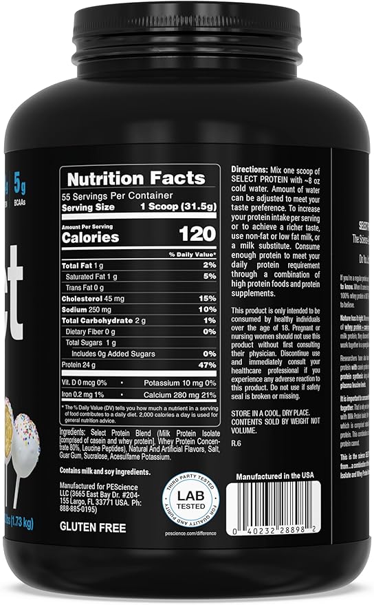 PEScience Select Low Carb Protein Powder, 55 Serving,