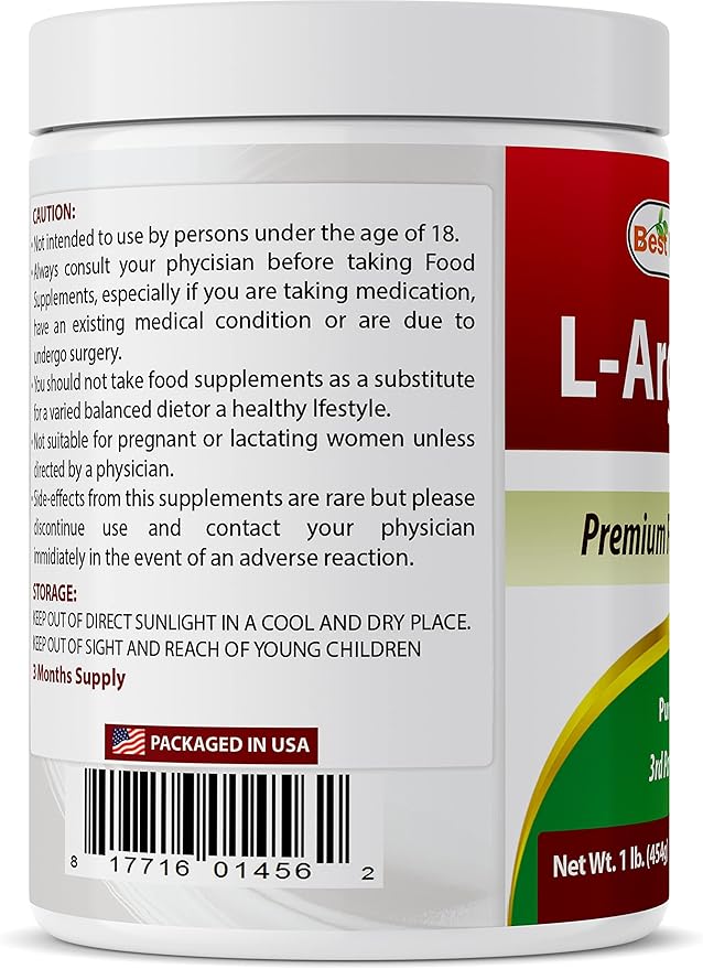 Best Naturals L-Arginine Powder 1 Pound
