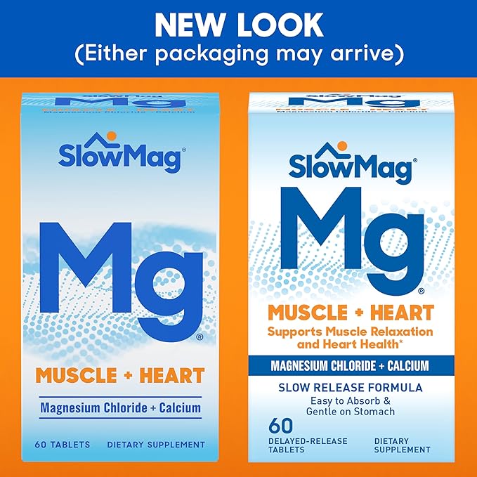 SlowMag Muscle + Heart Magnesium Chloride 60 Count