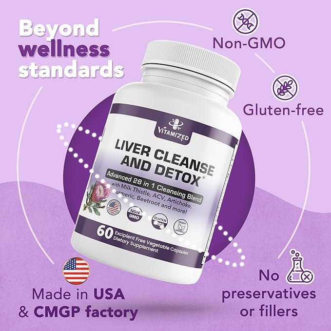Liver Cleanse Detox & Repair Fatty 28-in-1 Advanced 60 Pills