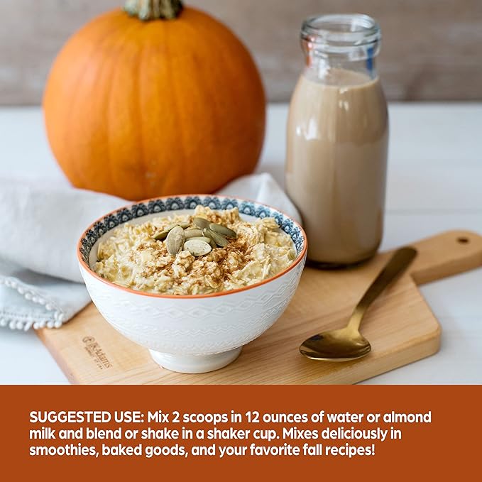 Orgain Organic Vegan Protein Powder, Pumpkin 21g of 5g Prebiotic 1.02 lb