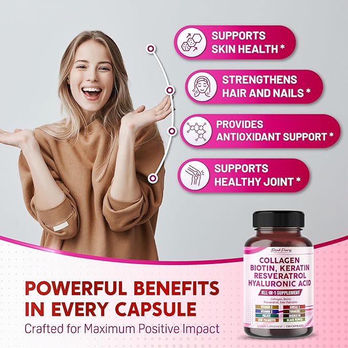 Collagen 12000mg Biotin 10,000mcg Resveratrol 3000mg 2000mg -