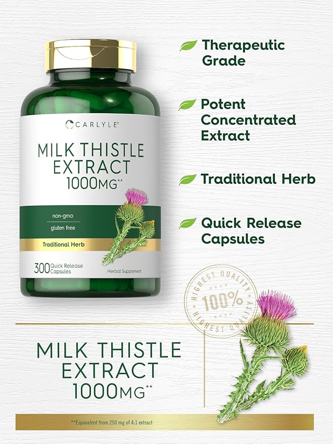 Carlyle Milk Thistle 1000mg 300 Capsules