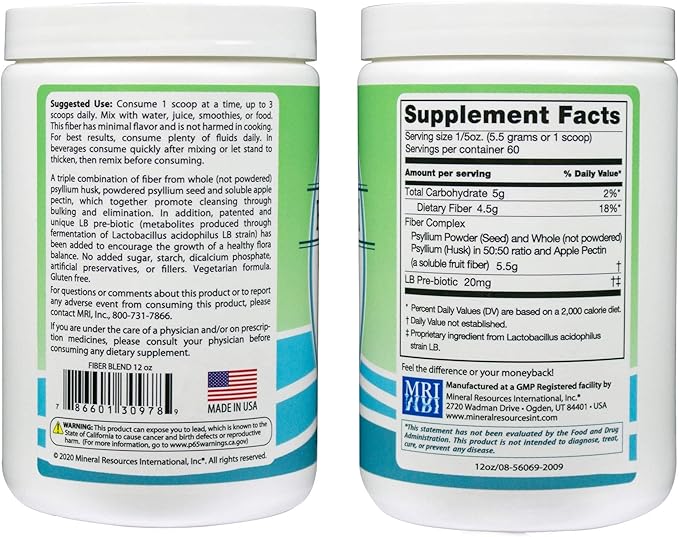 Anderson Fiber Blend with LB Prebiotic, 12 Ounces