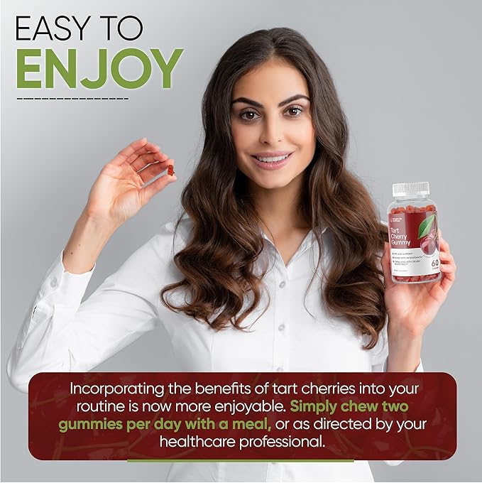 Tart Cherry Extract Gummies 60 Count, 2,000MG
