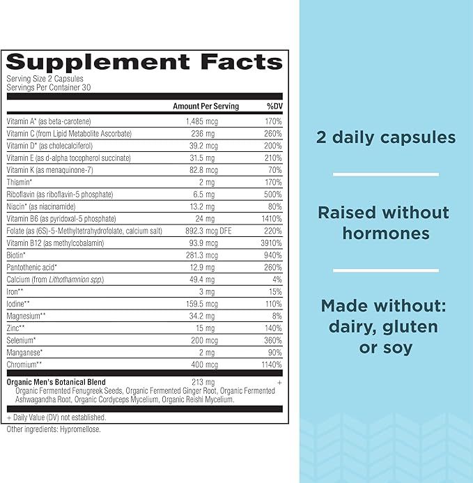 Ancient Nutrition Multivitamin for Men, Men's 60 Ct