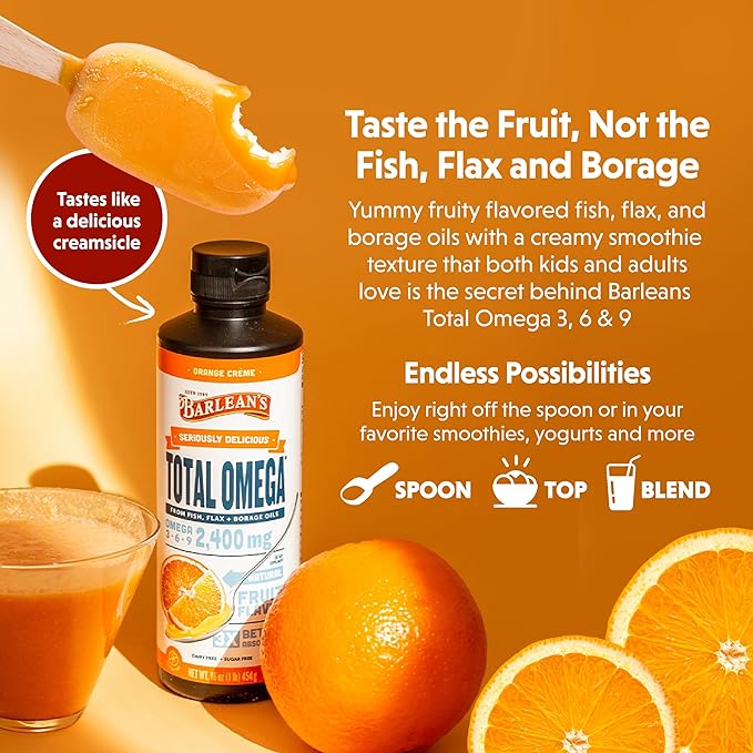 Barlean's Total Omega 3 6 9 2,400 mg 8 oz
