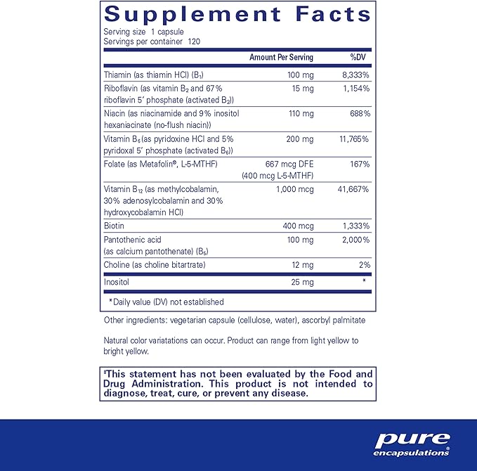 Pure Encapsulations B6 Complex B6 - 120 Capsules