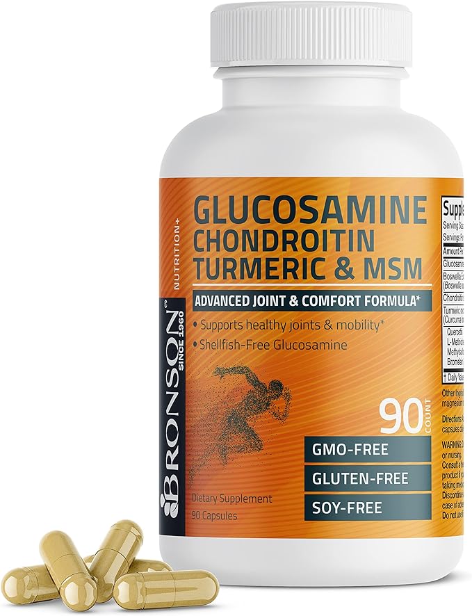 Bronson Glucosamine Chondroitin Turmeric & MSM 90 Capsules