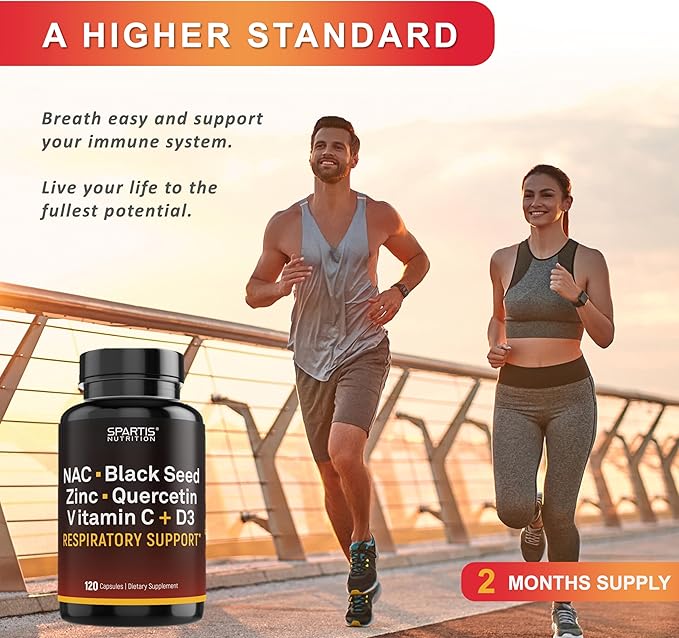 NAC 600mg Black Seed 500mg Zinc D3 Respiratory 1 Bottle 120-Caps)
