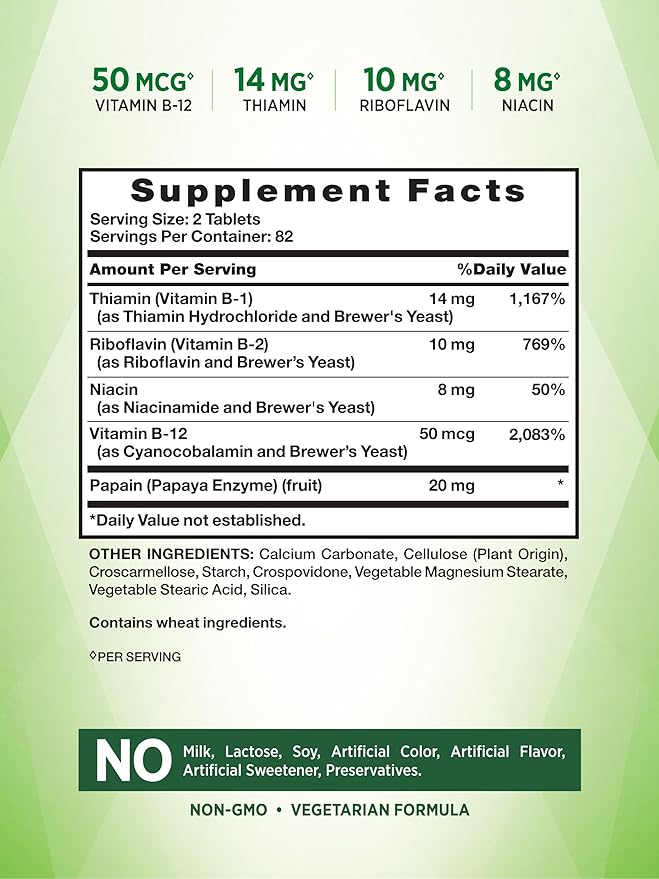 Nature's Truth Vitamin B Complex B12 | 165 Tablets