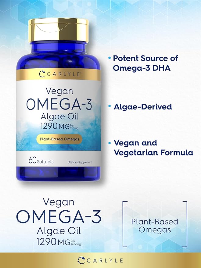 Carlyle Vegan Omega 3 Supplement 1290 mg 60 Softgels