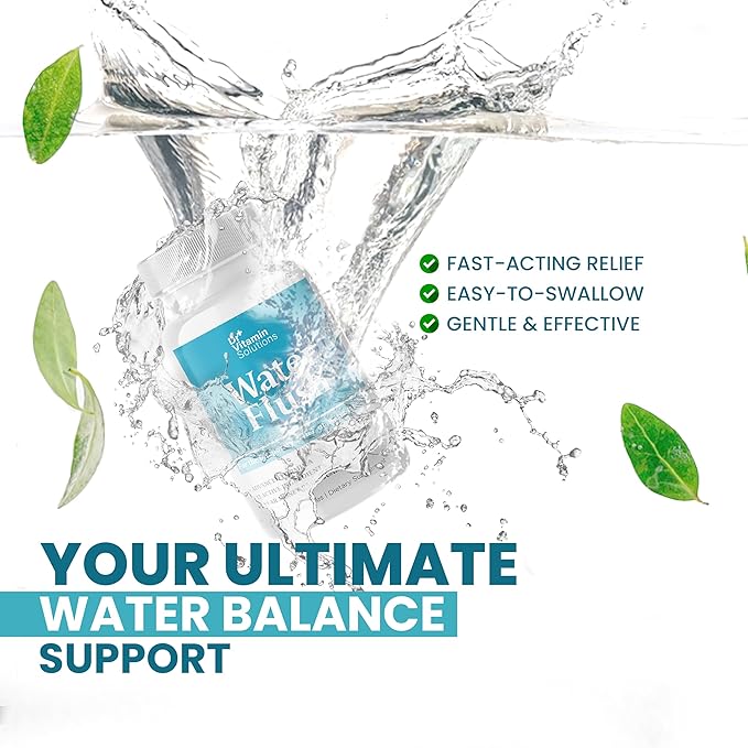 DR VITAMIN SOLUTIONS Diuretic Water Pills for Weight Control - Instant Relief from Bloat and Swelling - Green Tea, Cranberry, Dandelion Leaf Extract - Water Retention Pills for Women & Men, 120 Caps