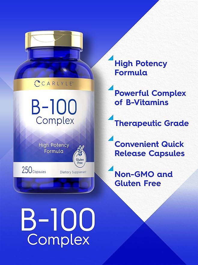 Carlyle B-100 Complex Vitamin 250 Capsules