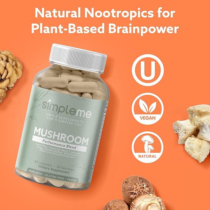 Multi-Mushroom Supplement - Complex For Brain, 60 Capsules