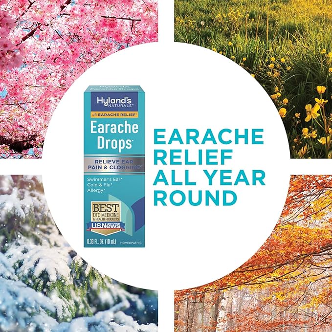 Hyland's Earache Drops, Natural Relief of 2 & 0.33 Fl 2)