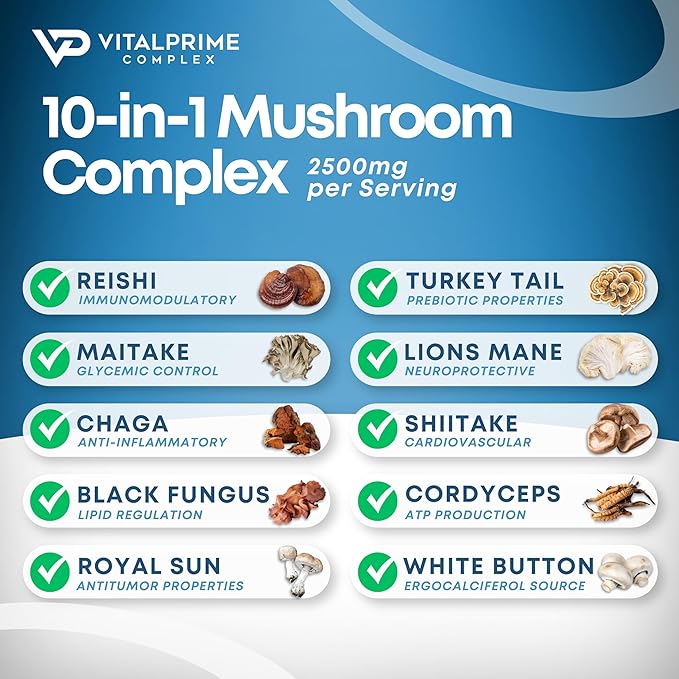 Sugar-Free Ashwagandha & Mushroom Gummies Supplement | 10 Functional Mushrooms per Serving | Immune Support, Focus, Energy | Vegan, Keto, Low Carb, Allulose Sweetener | 80 Gummies, Natural Flavors