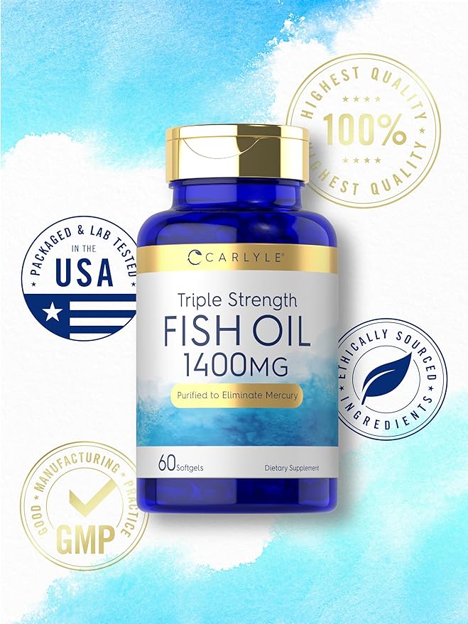 Carlyle Triple Strength Fish Oil 1400mg | 60 Softgels 3 Supplement