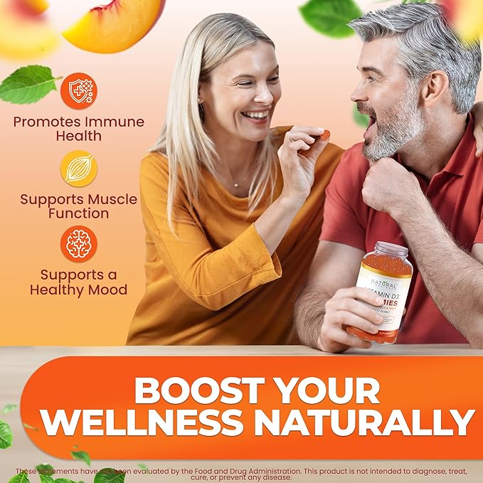 Vitamin D3 K2 Gummies 10000 IU, High Potency D3 10000 Gummies with K2 MK7, Immune & Bone Support, Natural Chewable Supplement for Adults, 90 Gummies
