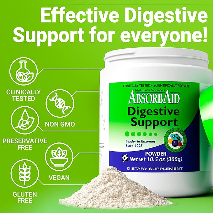 AbsorbAid Digestive Enzymes 300 grams, Proven 71%