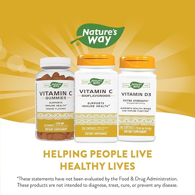 Nature's Way Vitamin C with Bioflavonoids, 1000 mg 250 Capsules