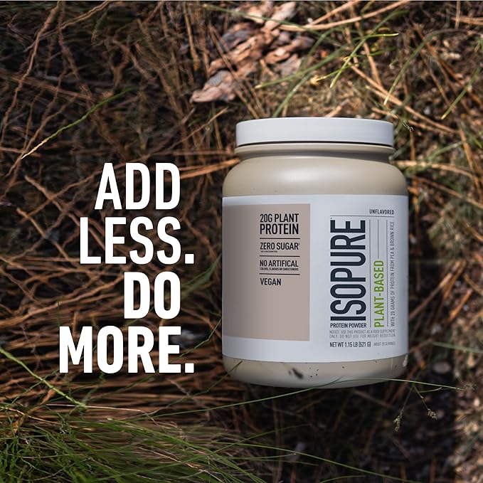 Isopure Unflavored Vegan Protein Powder, 20 Servings