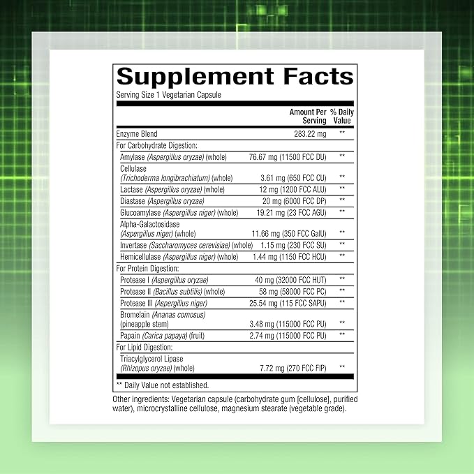 Natural Factors, High Potency Multi Enzyme 120 Capsules