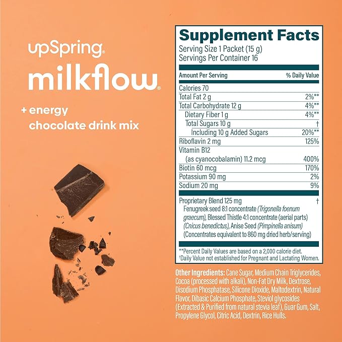 UpSpring Milkflow Energy Breastfeeding Supplement Drink 16 Drink