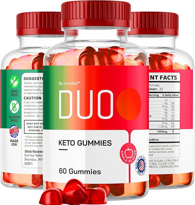 (3 Pack) Duo Keto ACV Gummies, Duo, Duo Gummies, Duo Keto, Duo Keto Gummies, Apple Cider Vinegar Gummies, Keto Duo ACV Gummies Advanced Formula 1050MG, 180 Gummys for 3 Months