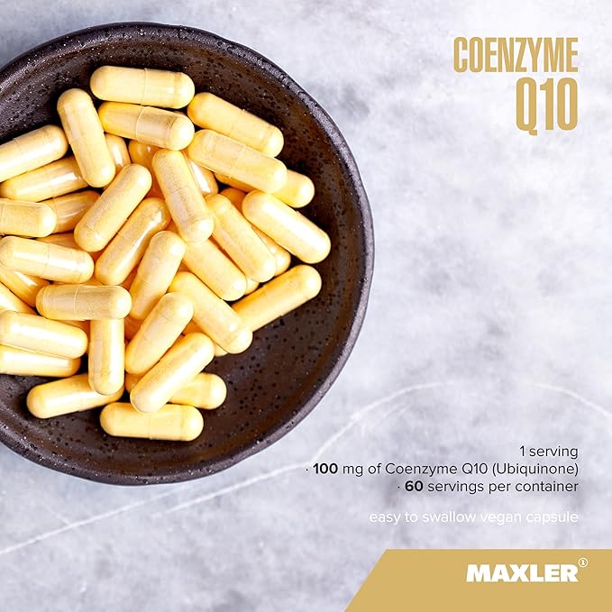 Maxler Coenzyme Q10 (Ubiquinone) Antioxidant Supplement 100 mg Q-10 per 60 Vegan CoQ10 Capsules