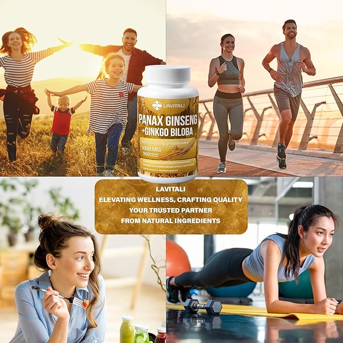 Ginseng & Ginkgo Biloba 100 Veggie 100% Natural