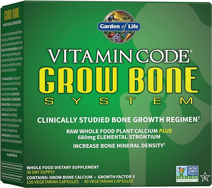 Garden of Life Calcium Supplement K2 MK7, MK7, Vitamin D3 & 30 Day