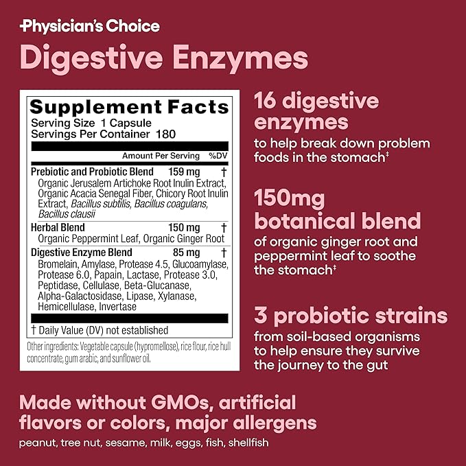 Physician's CHOICE Digestive Enzymes 180 CT