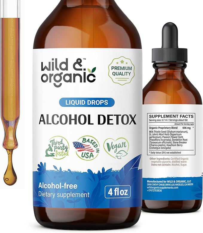 Wild & Organic Alcohol Detox Cleanse Drops 4 oz