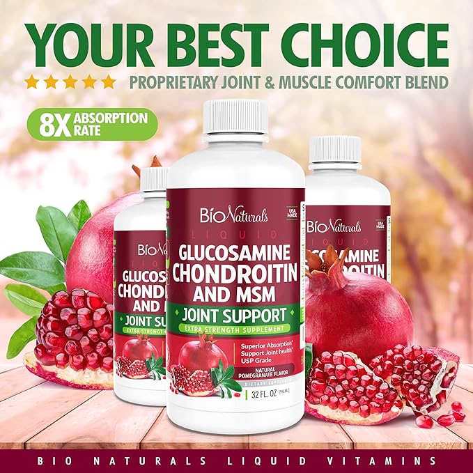 Liquid Glucosamine Chondroitin MSM Pharmaceutical Grade 32 fl