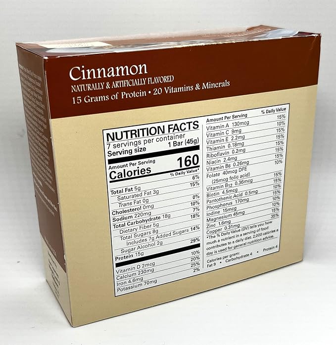 Cinnamon Bar - New Journey Weight (7 bars/box)