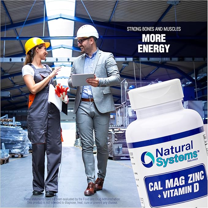 Calcium Magnesium Zinc Vitamin D Supplement 60 Tablets