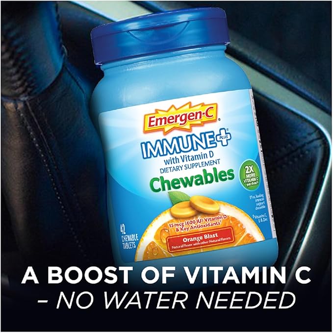 Emergen-C Immune+ Chewables 1000mg Vitamin C 14 Count