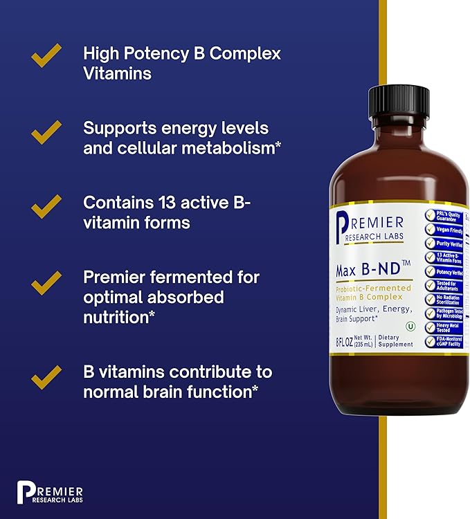 Premier Research Labs: Max B-ND Liquid 8 fl B12, B6 B6 &